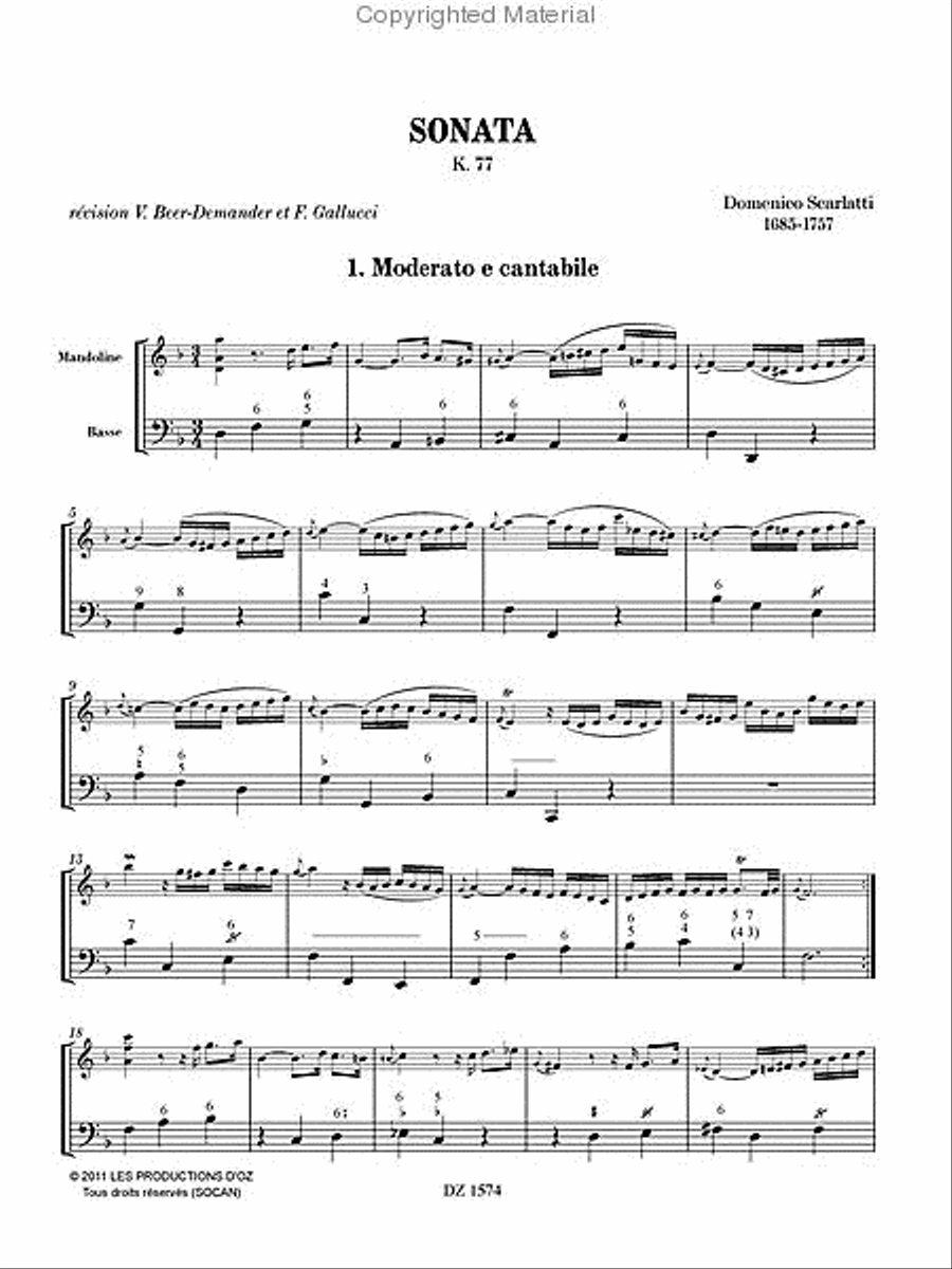 6 Sonatas Double Bass scores gallery preview page 2