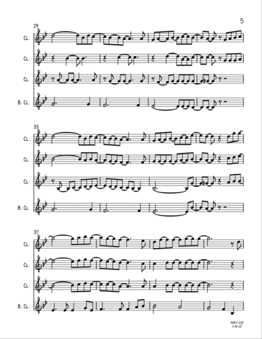 Mary, Did You Know? Woodwind Quartet scores gallery preview page 5