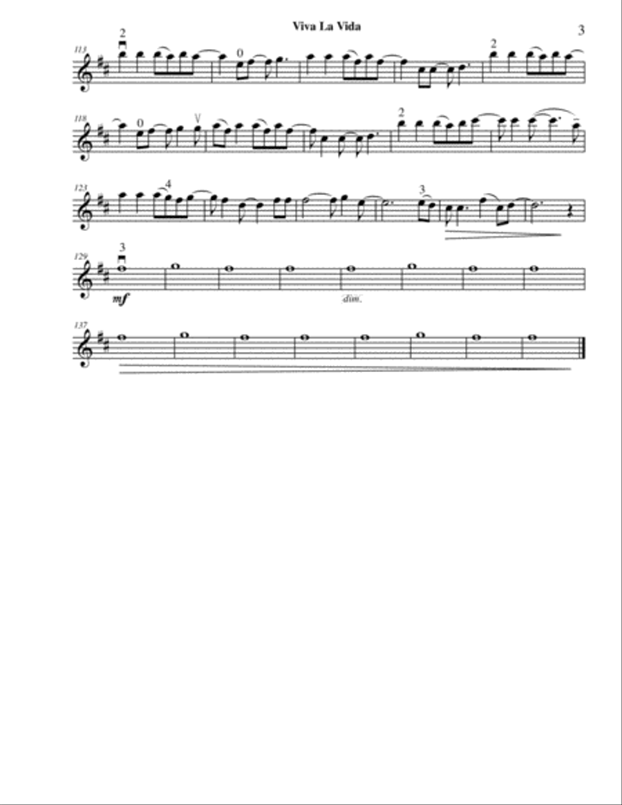 Viva La Vida String Trio scores gallery preview page 3