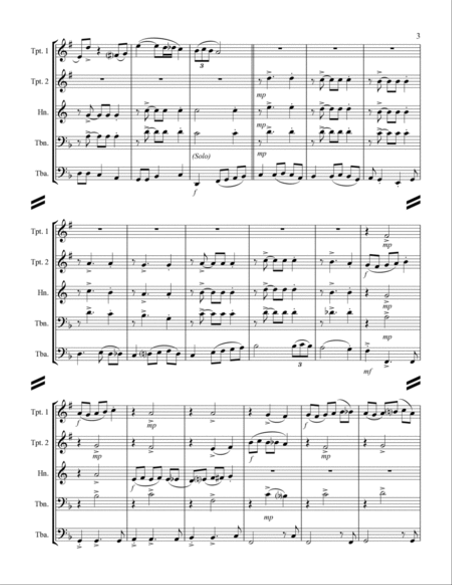 Bring a Torch Jeanette, Isabella (for Brass Quintet) Brass Quintet scores gallery preview page 4