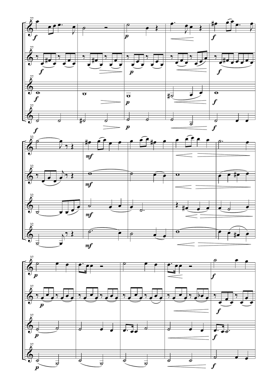 Panis Angelicus for Clarinet Quartet Clarinet Quartet scores gallery preview page 5