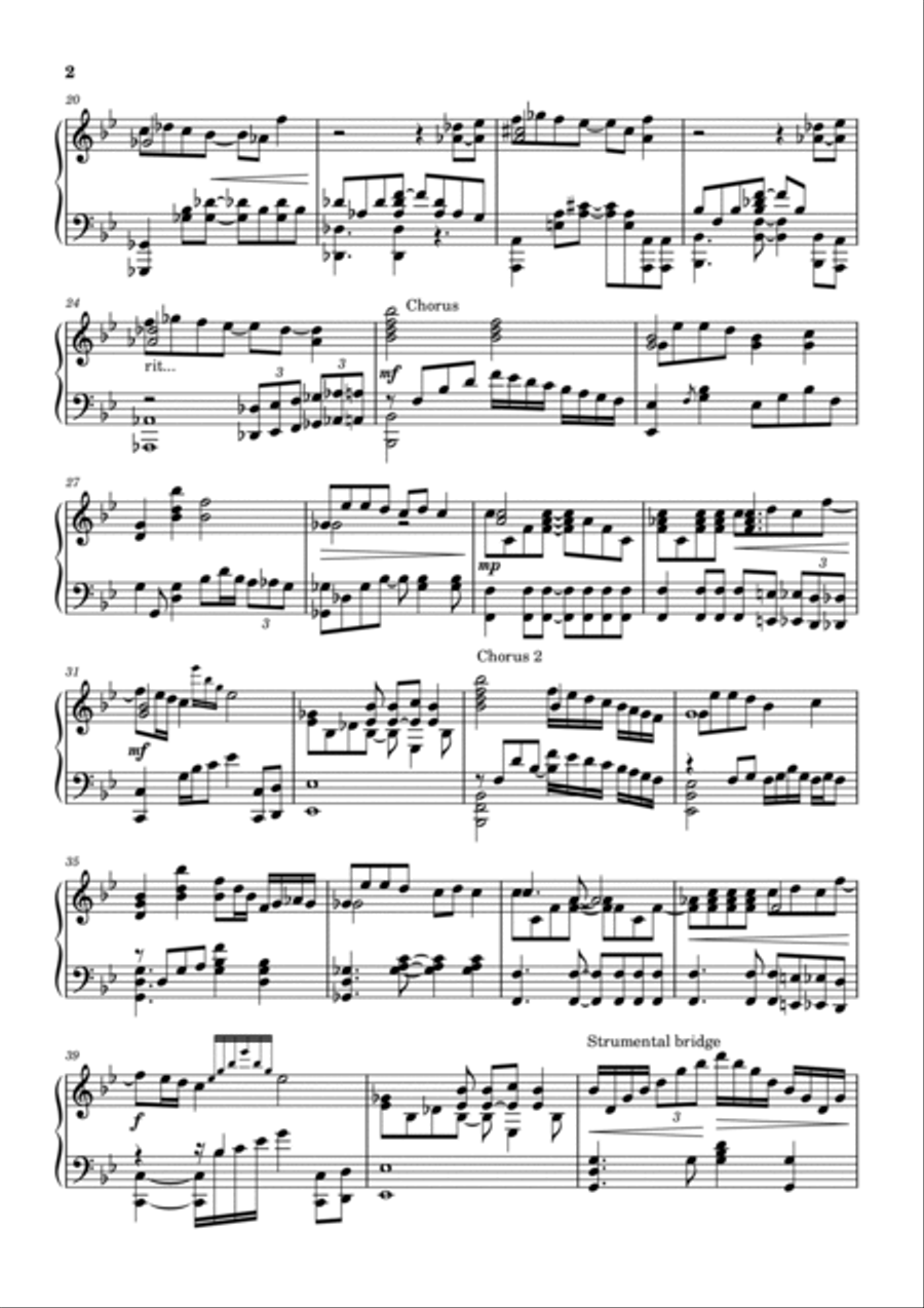Life On Mars Life On Mars Piano Solo scores gallery preview page 2
