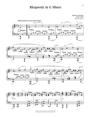 Rhapsody In G Minor, Op. 79, No. 2