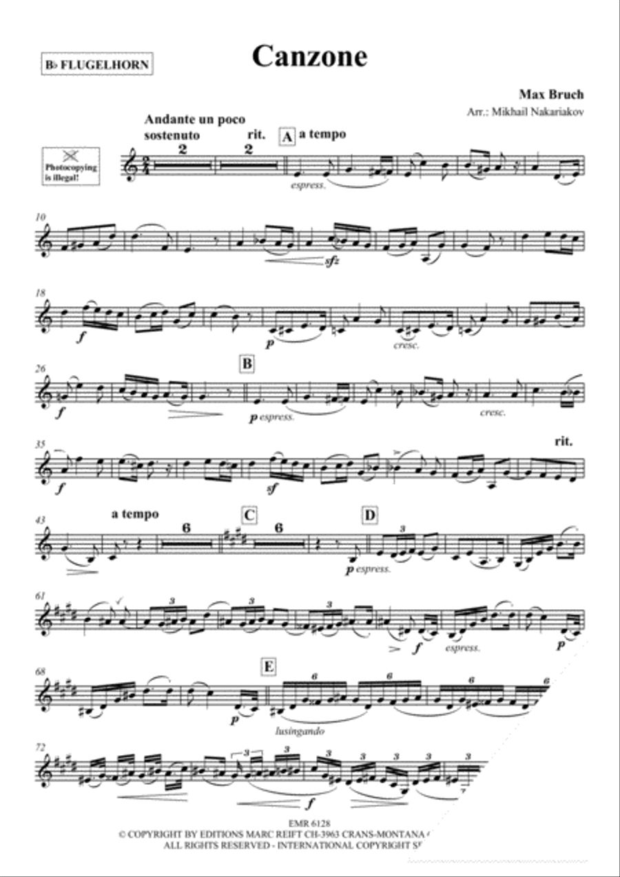Canzone Canzone Flugelhorn scores gallery preview page 3