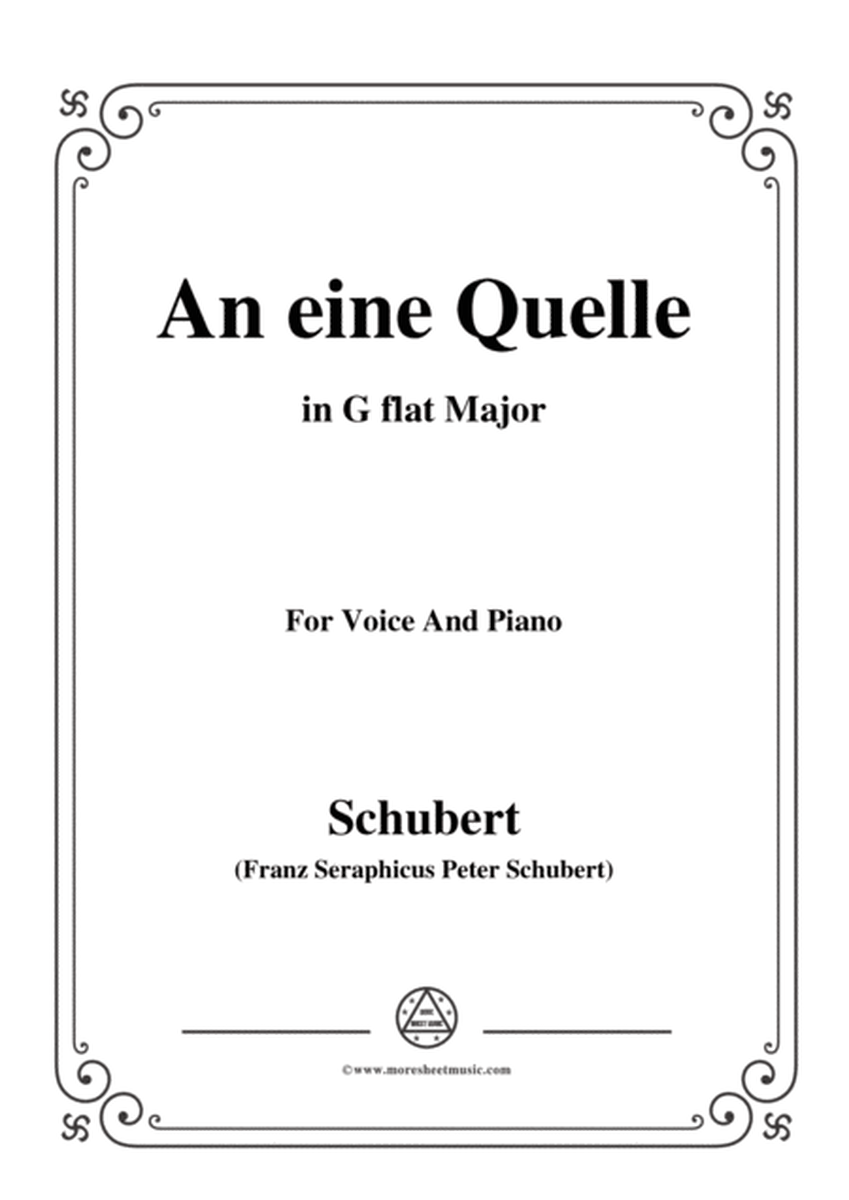 Schubert-An eine Quelle,in G flat Major,Op.109 No.3,for Voice and Piano image number null