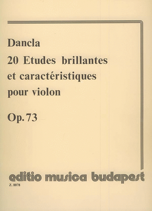 Book cover for 20 etudes brillantes et caracteristiques op. 73 f