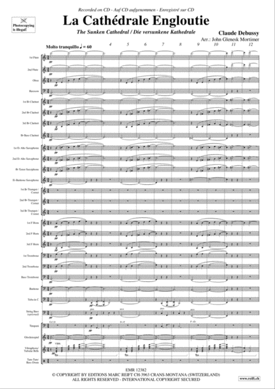 La Cathedrale Engloutie Concert Band scores gallery preview page 3