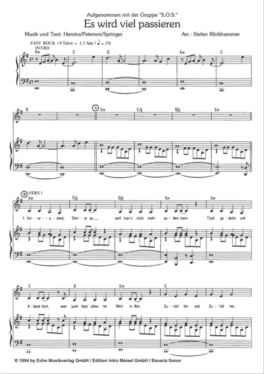 Es wird viel passieren Piano, Vocal scores gallery preview page 3