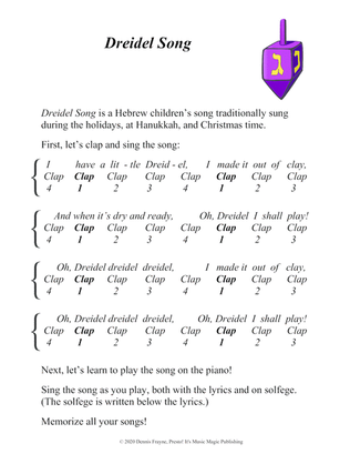 Book cover for Dreidel Song (big letter name notation)