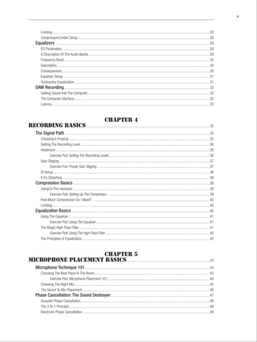 Audio Recording Boot Camp Textbook - Sheet Music page 4