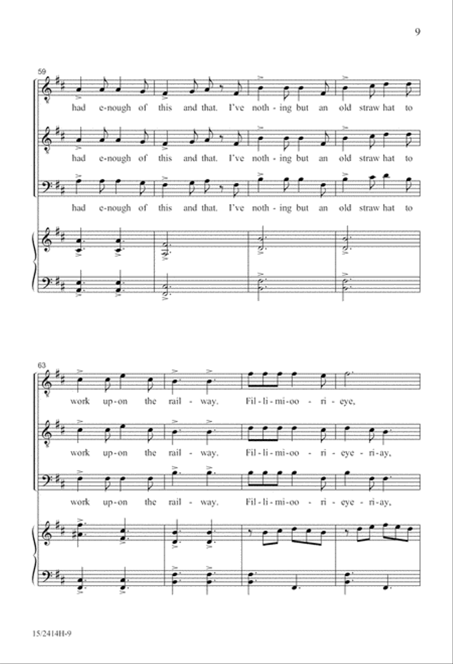 To Work Upon the Railway (Fil-li-mi-oo-ri-ay) TTB scores gallery preview page 10