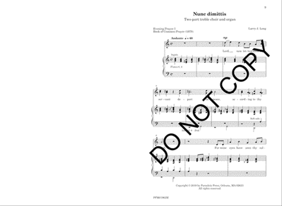 Magnificat and Nunc Dimittis 2-Part scores gallery preview page 12