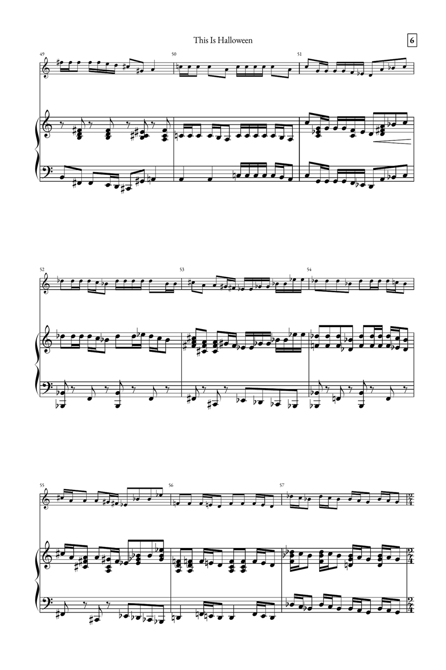 This Is Halloween Violin Solo scores gallery preview page 6