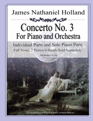 Piano Concerto No. 3 James Nathaniel Holland, Individual Instrument Parts ONLY