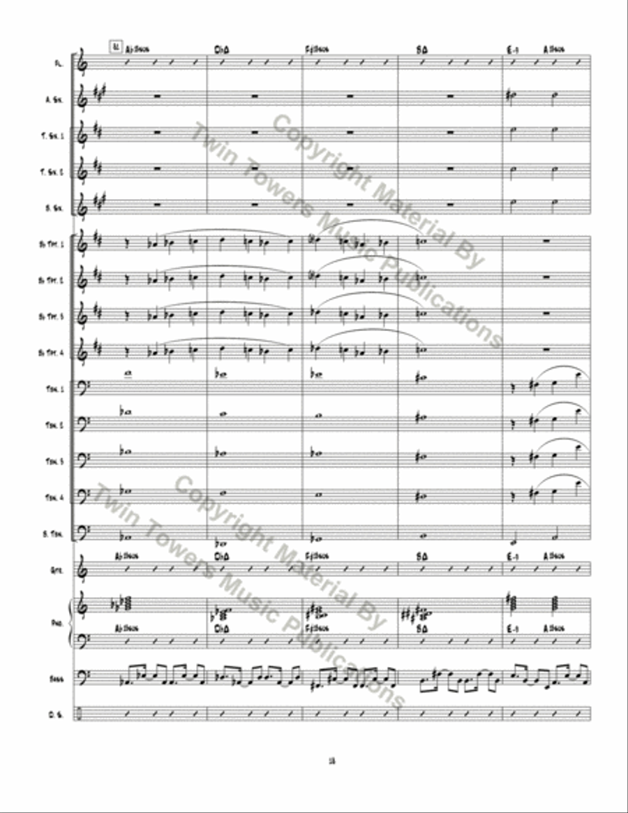 Lindos Olhos: Beautiful Eyes Jazz Ensemble scores gallery preview page 19