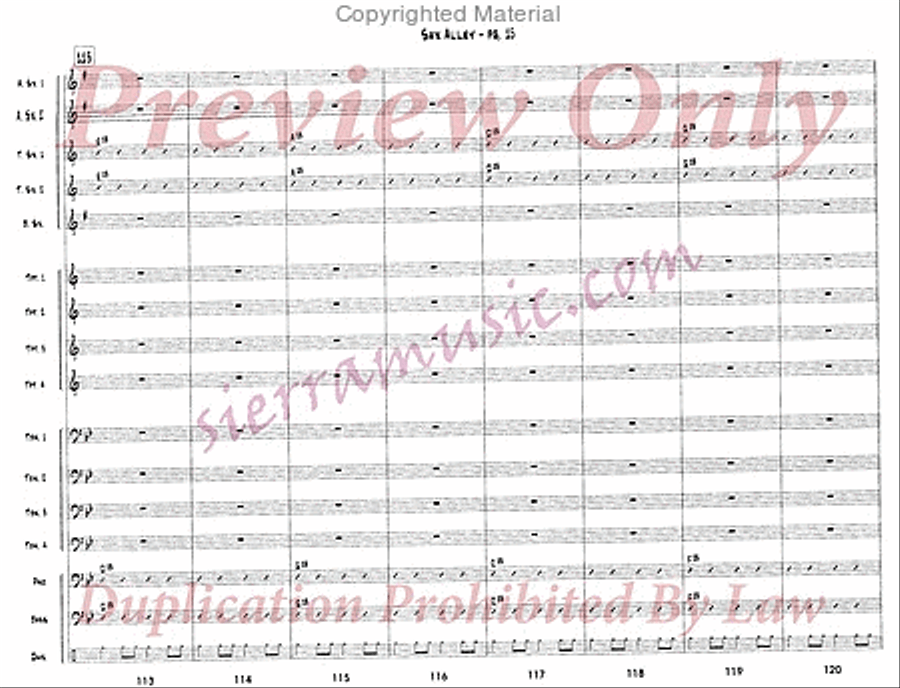 Sax Alley Jazz Ensemble scores gallery preview page 16