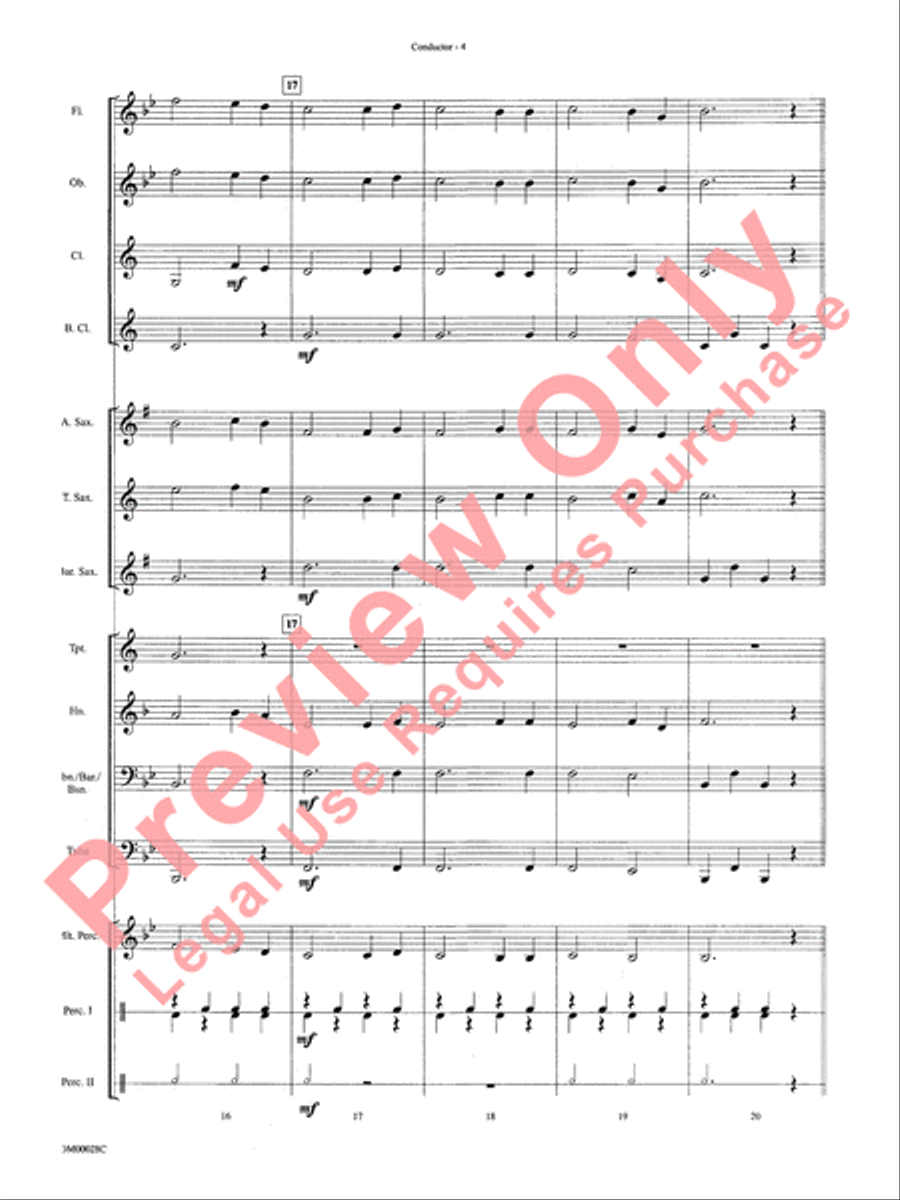 Simple Gifts Concert Band scores gallery preview page 7