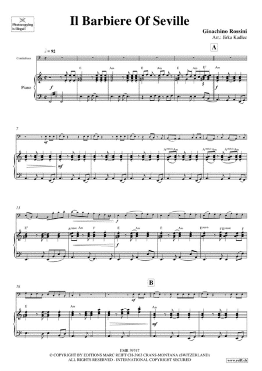 Il Barbiere Of Seville Double Bass scores gallery preview page 4