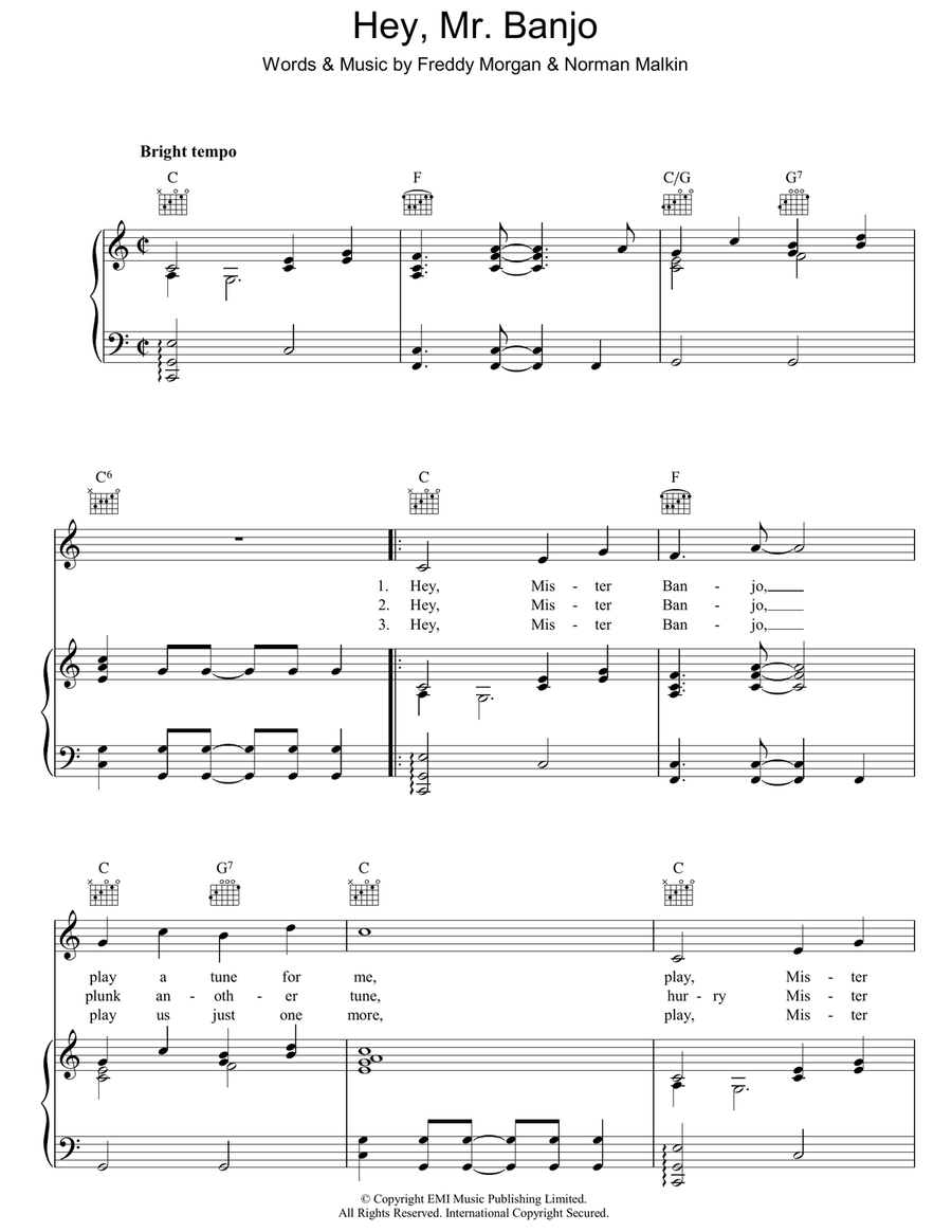 Hey, Mr. Banjo Hey, Mr. Banjo Guitar scores gallery preview page 1