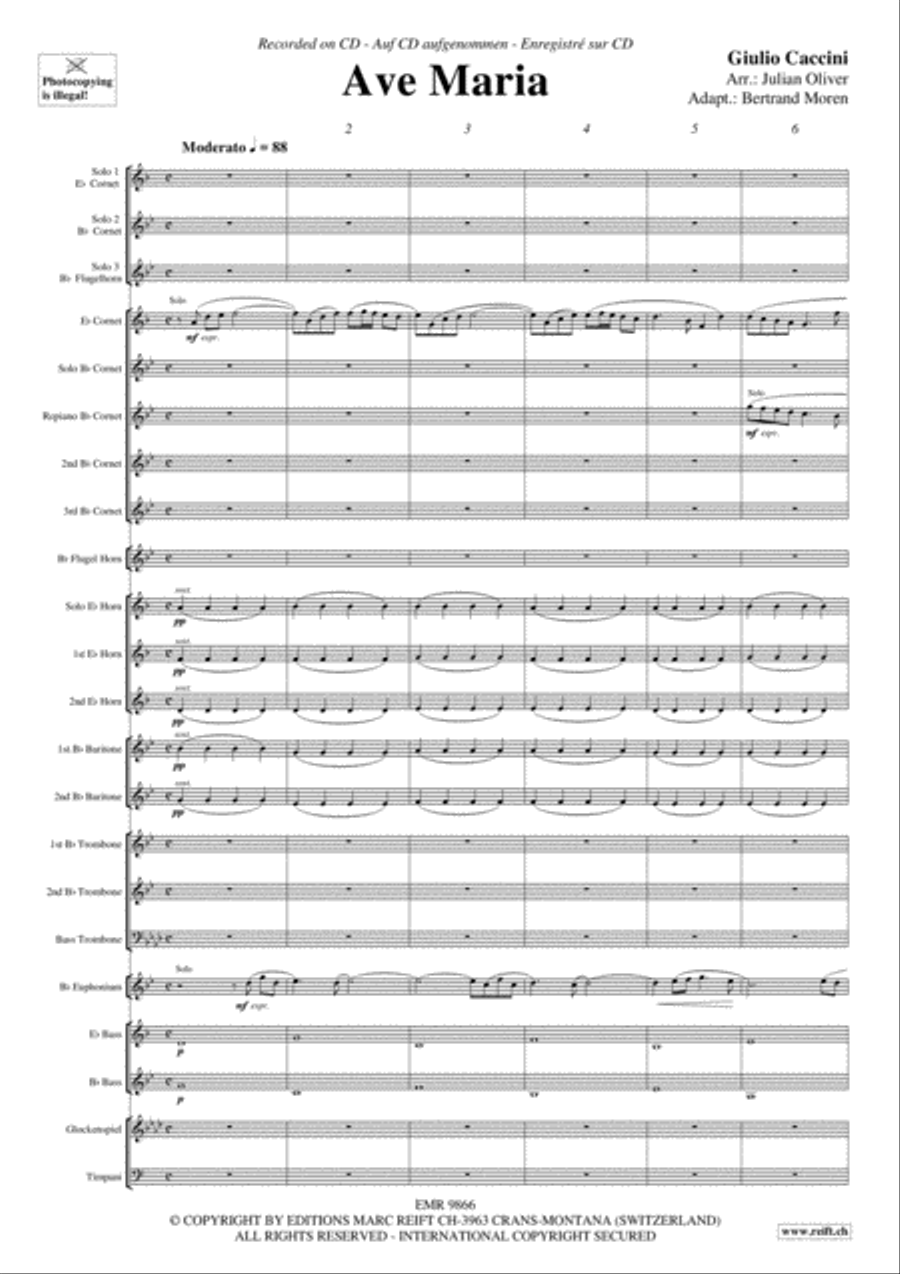 Ave Maria Brass Trio scores gallery preview page 3