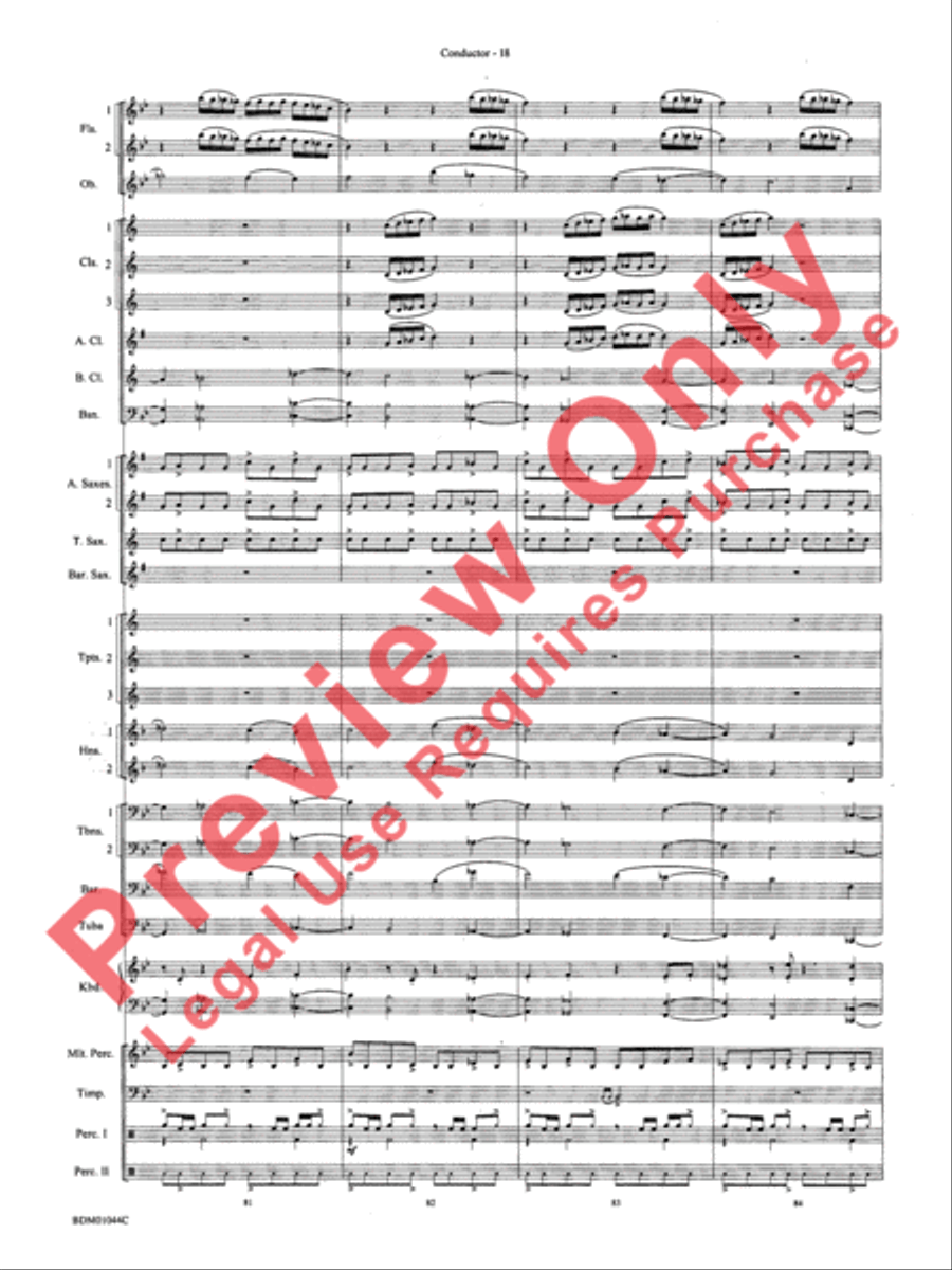 To the Summit! (Strive for the Highest) Concert Band scores gallery preview page 22