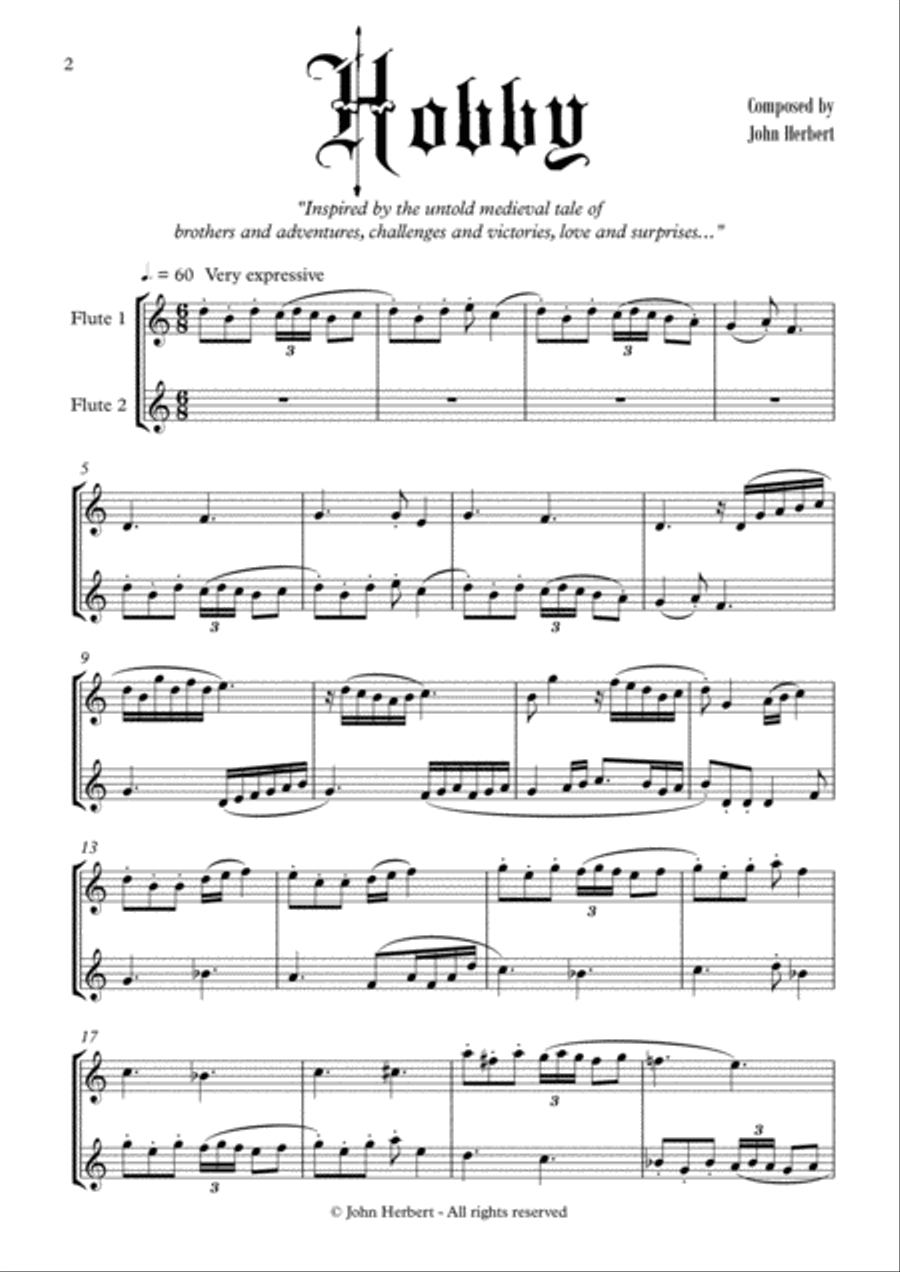 Hobby - Flute Duet Flute Duet scores gallery preview page 2