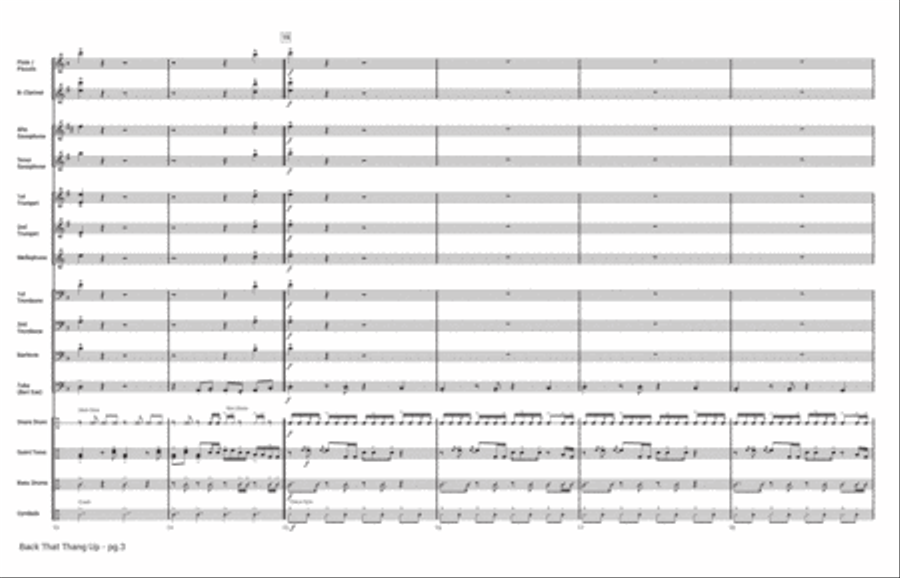 Back That Azz Up Marching Band scores gallery preview page 5