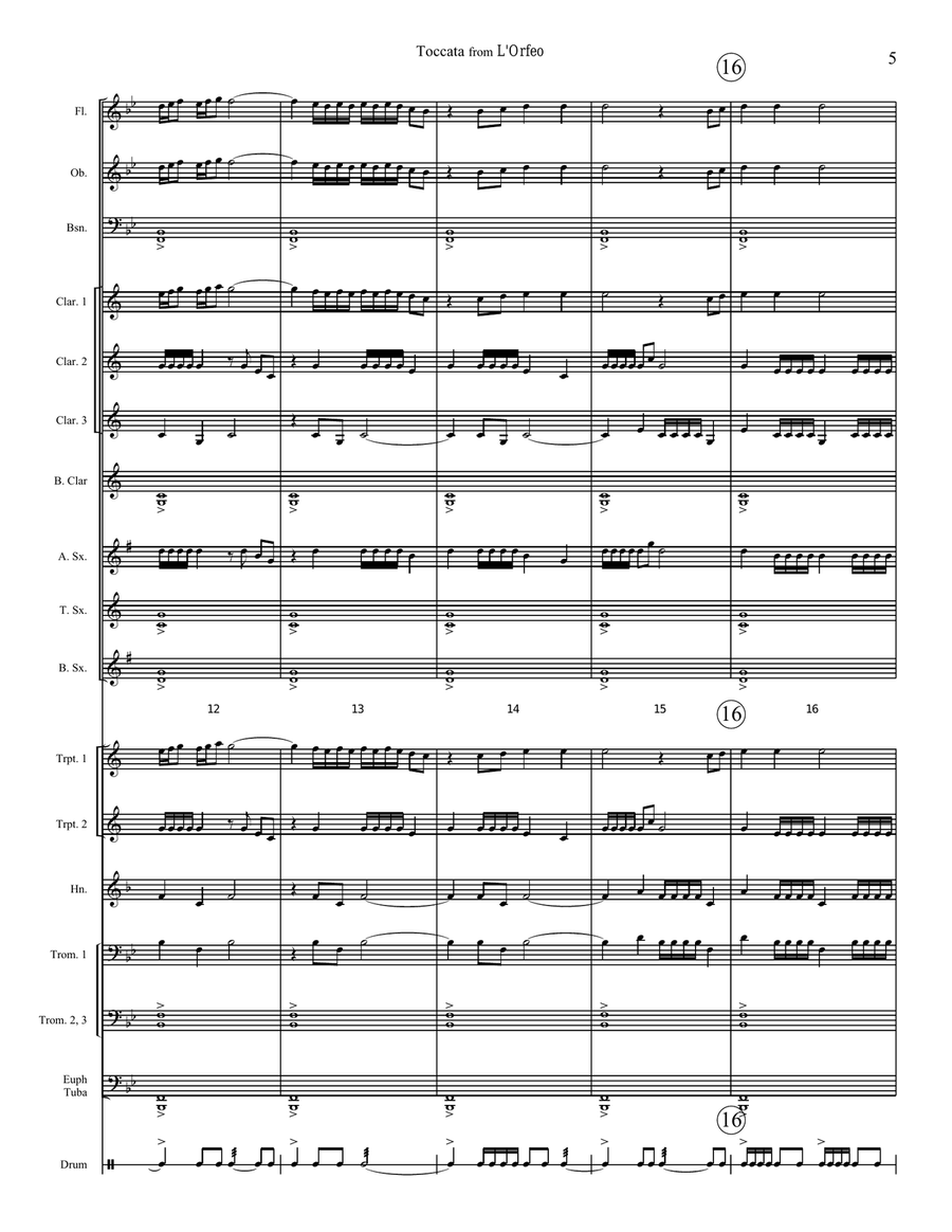 TOCCATA (fanfare) from the 1607 opera 