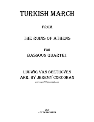 Turkish March from The Ruins of Athens for Bassoon Quartet