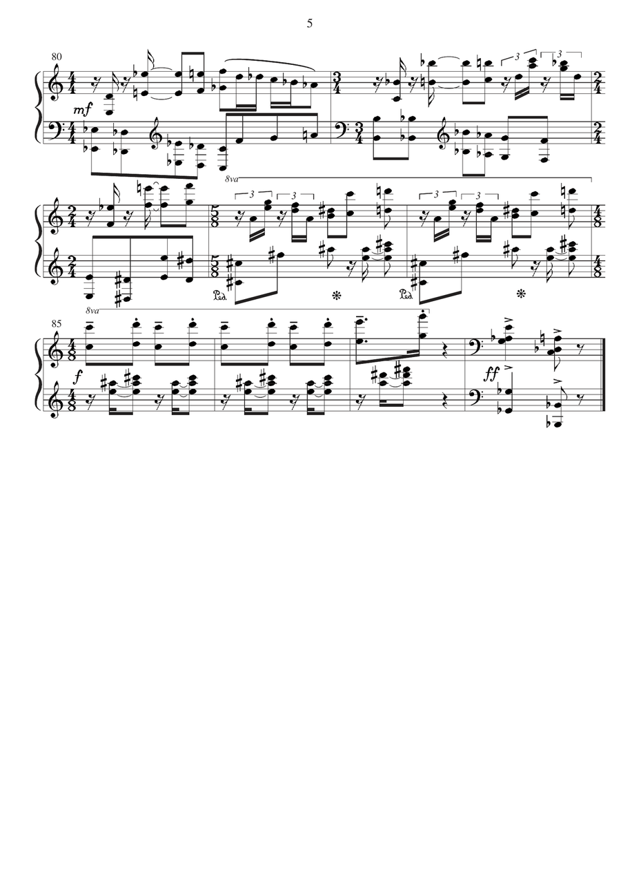 DIARY OF A MADMAN - suite for piano Piano Solo scores gallery preview page 6