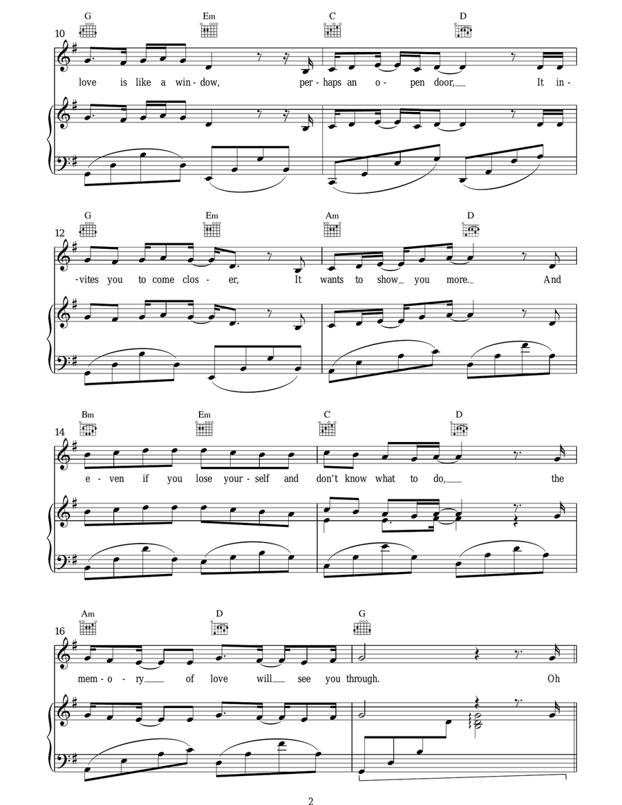 Perhaps Love Perhaps Love Piano, Vocal, Guitar scores gallery preview page 2