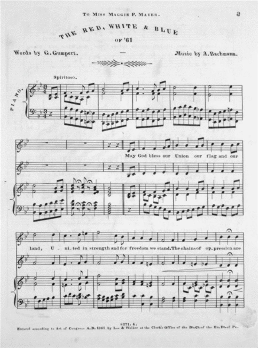 The Red, White and Blue of '61 Voice scores gallery preview page 2