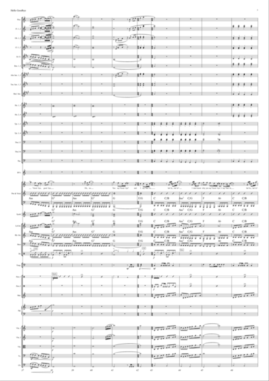 Hello, Goodbye Full Orchestra scores gallery preview page 5