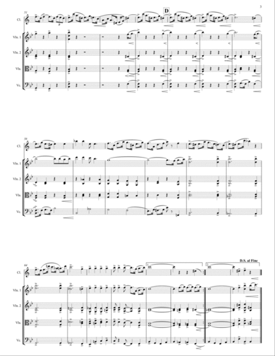 The Bla Bla Blues String Quartet scores gallery preview page 4