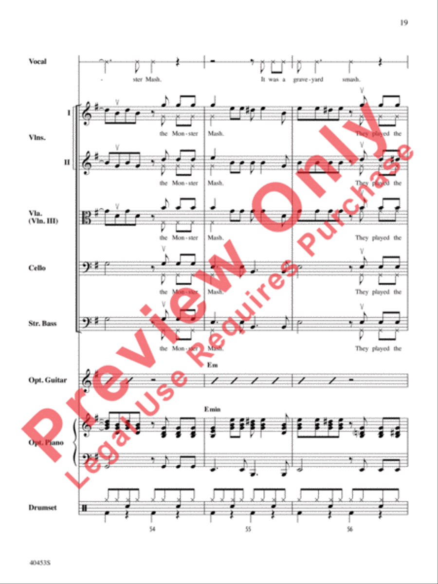 Monster Mash String Orchestra scores gallery preview page 20