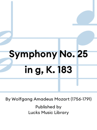 Book cover for Symphony No. 25 in g, K. 183