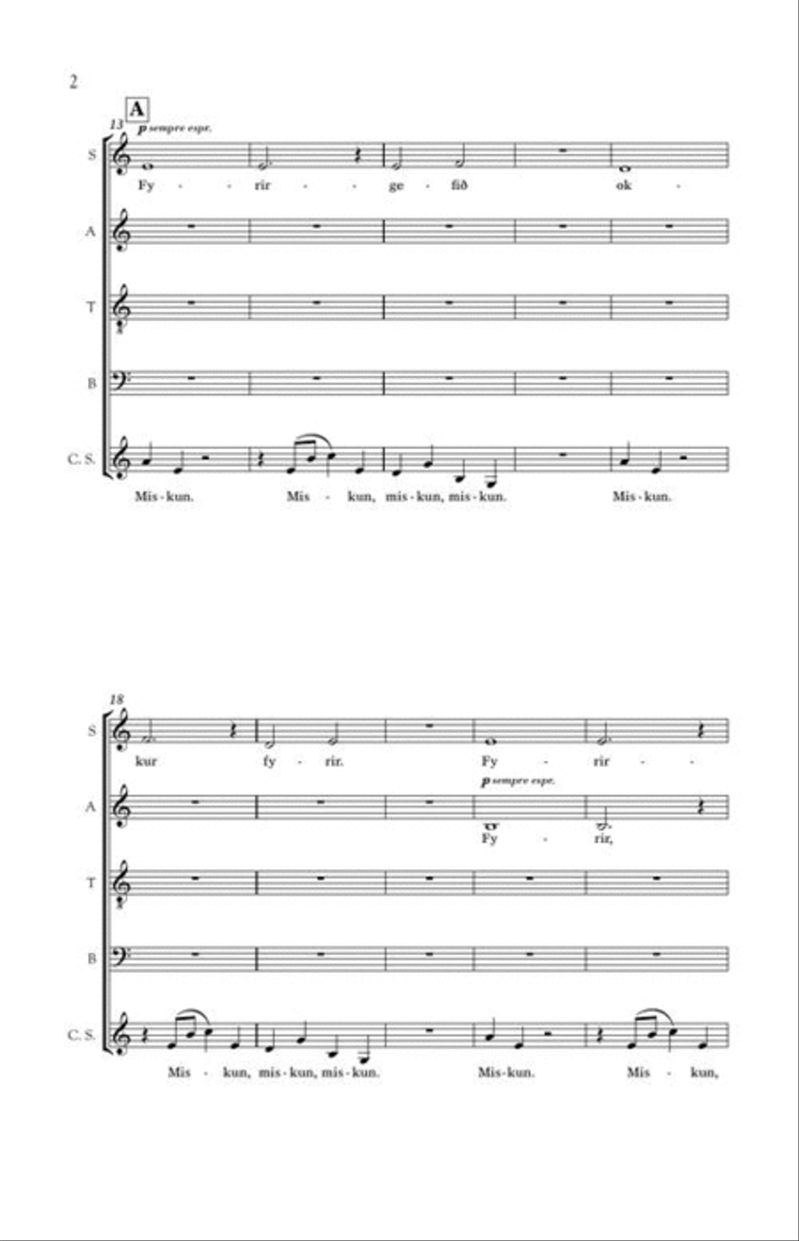 Folk Faer Andlit Folk Faer Andlit 4-Part scores gallery preview page 5