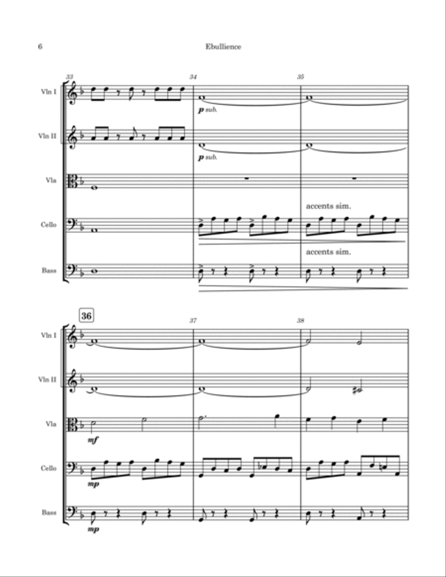 Ebullience Ebullience String Orchestra scores gallery preview page 6