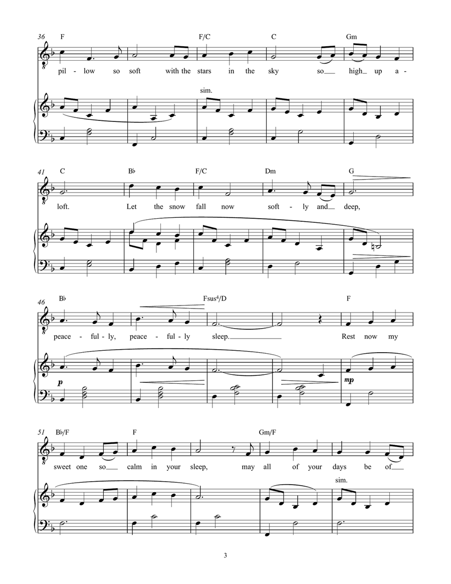Sleep Now My Dear One (from Mimi and the Mountain Dragon) Voice scores gallery preview page 3