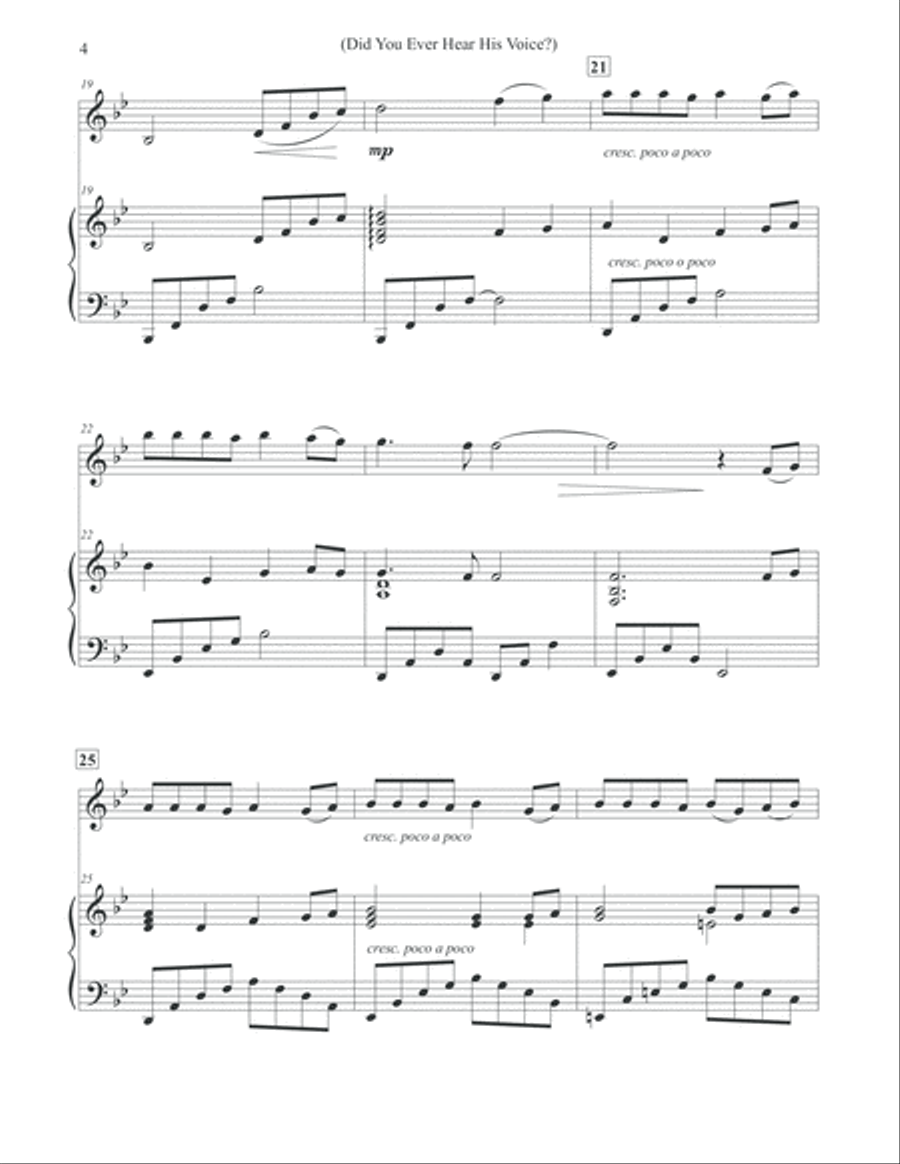 Did You Ever Hear His Voice - Vioin & Piano Violin Solo scores gallery preview page 4