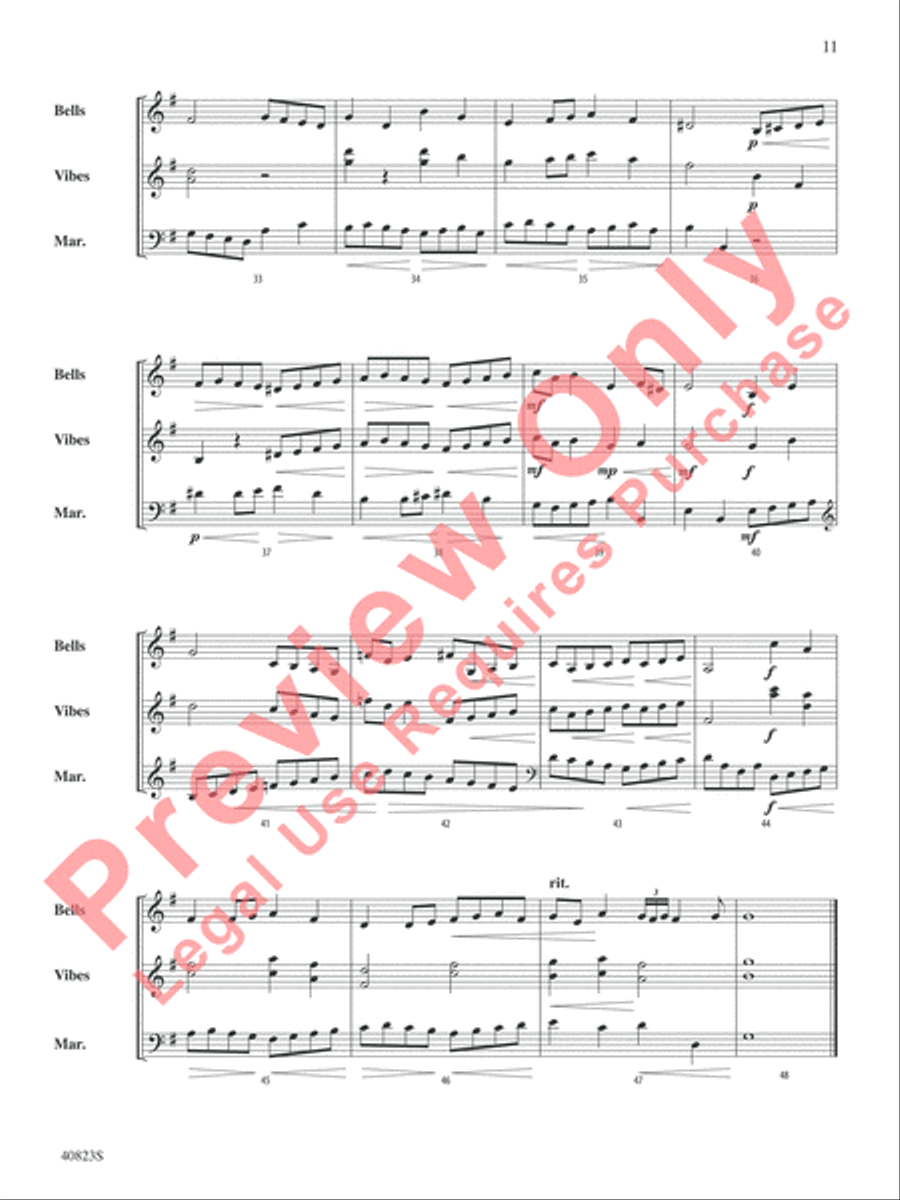 Classic Mallet Trios -- Bach Small Ensemble scores gallery preview page 12