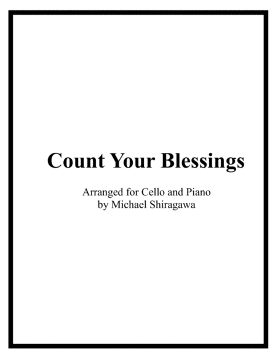 Count Your Blessings - Cello Piano scores gallery preview page 1