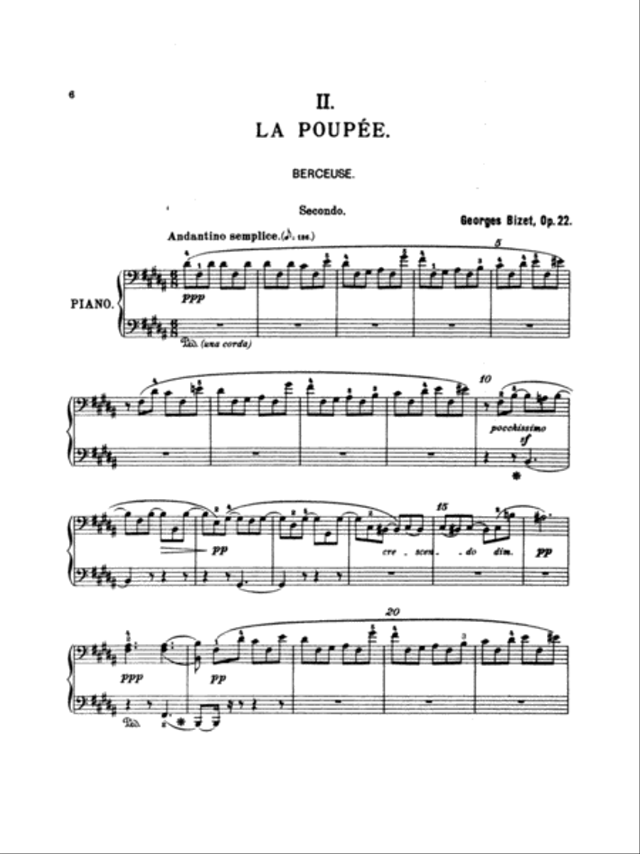 Bizet: Jeux D'Enfants, Op. 22 Piano Duet scores gallery preview page 1