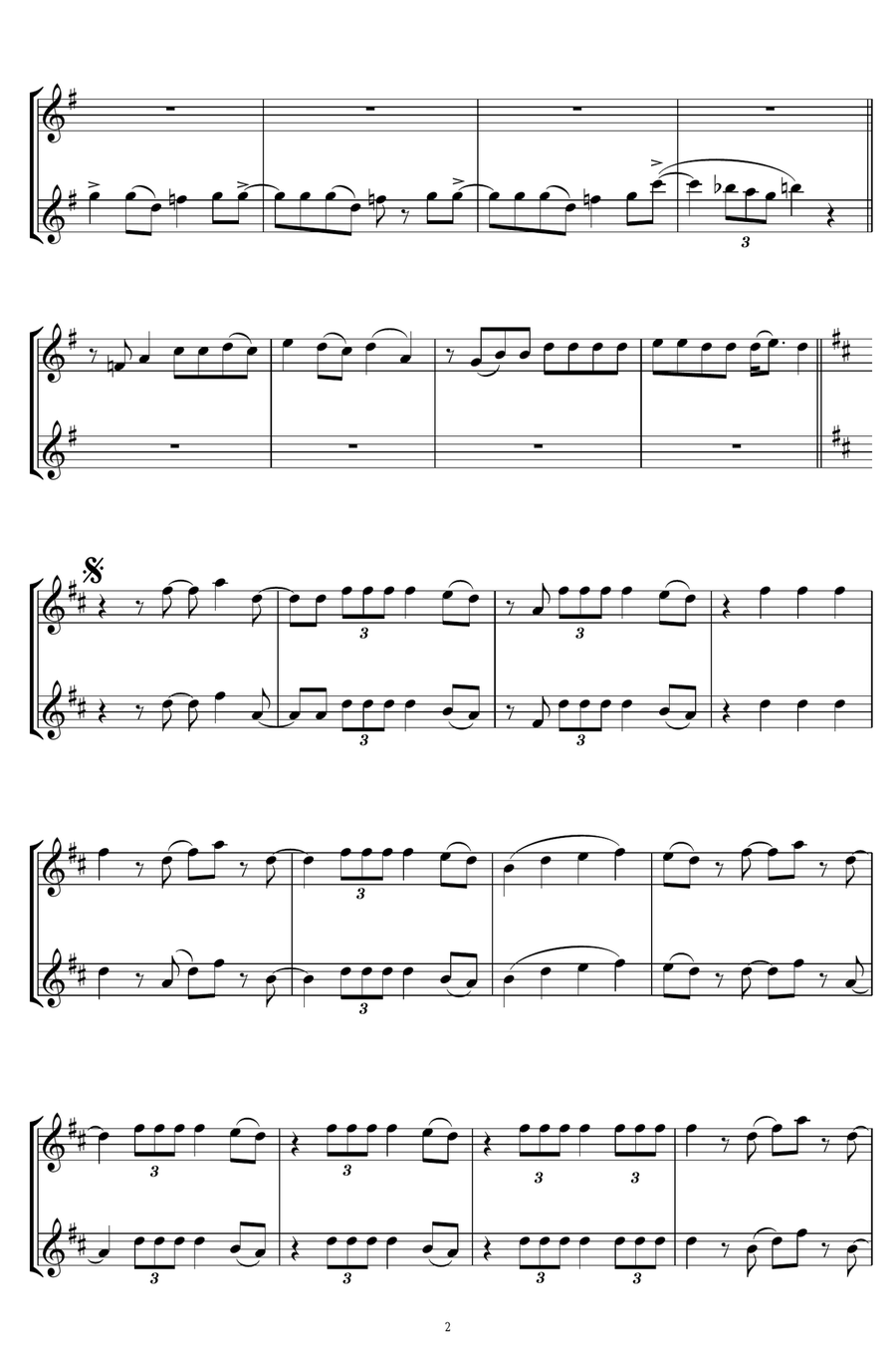 Man! I Feel Like A Woman! Woodwind Duet scores gallery preview page 2