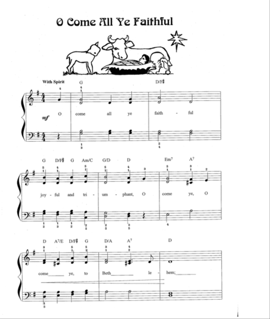 O Come All Ye Faithful O Come All Ye Faithful Piano Solo scores gallery preview page 2