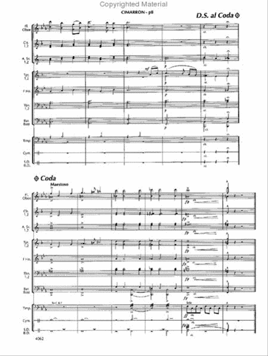 Cimarron Trail Cimarron Trail Concert Band scores gallery preview page 9
