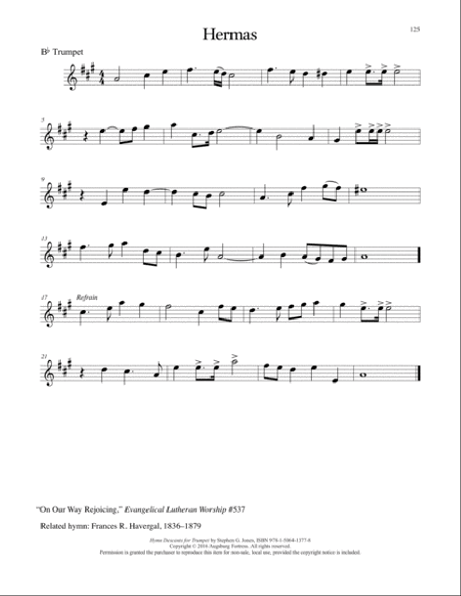 Hymn Descants for Trumpet C Trumpet scores gallery preview page 126