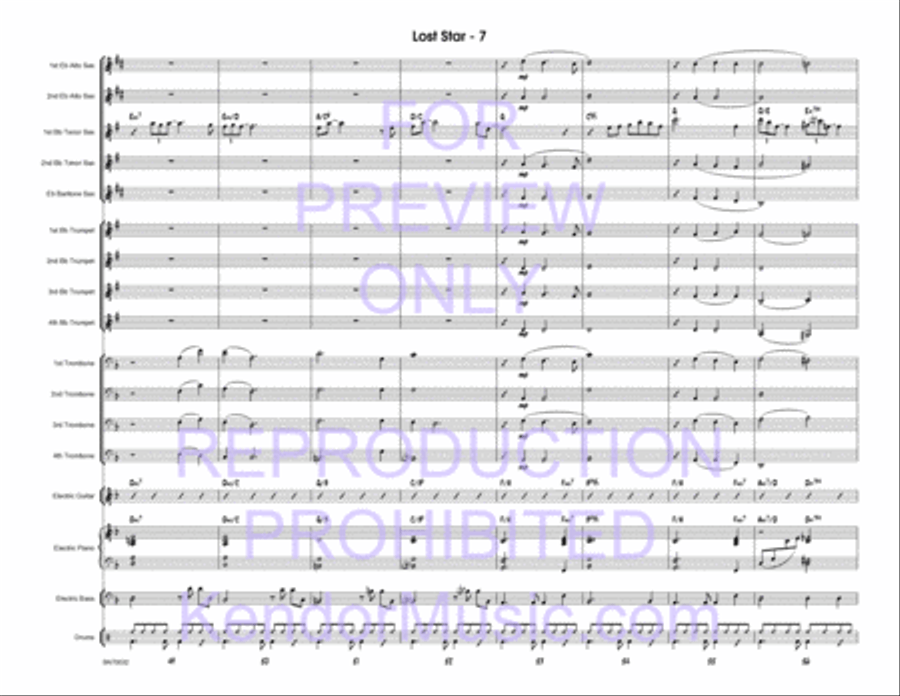 Lost Star (Full Score) Jazz Ensemble scores gallery preview page 8
