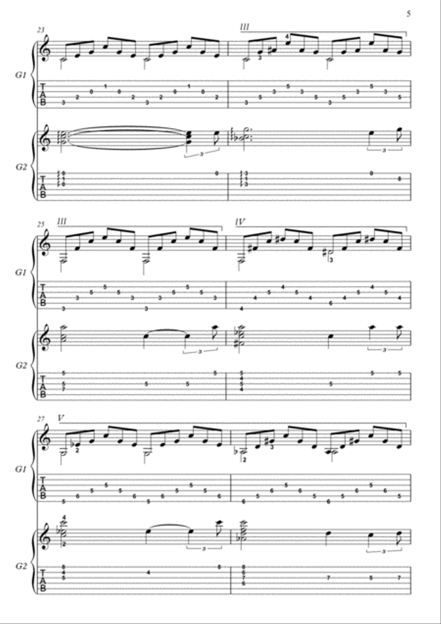 Ave Maria guitar duet Acoustic Guitar scores gallery preview page 5