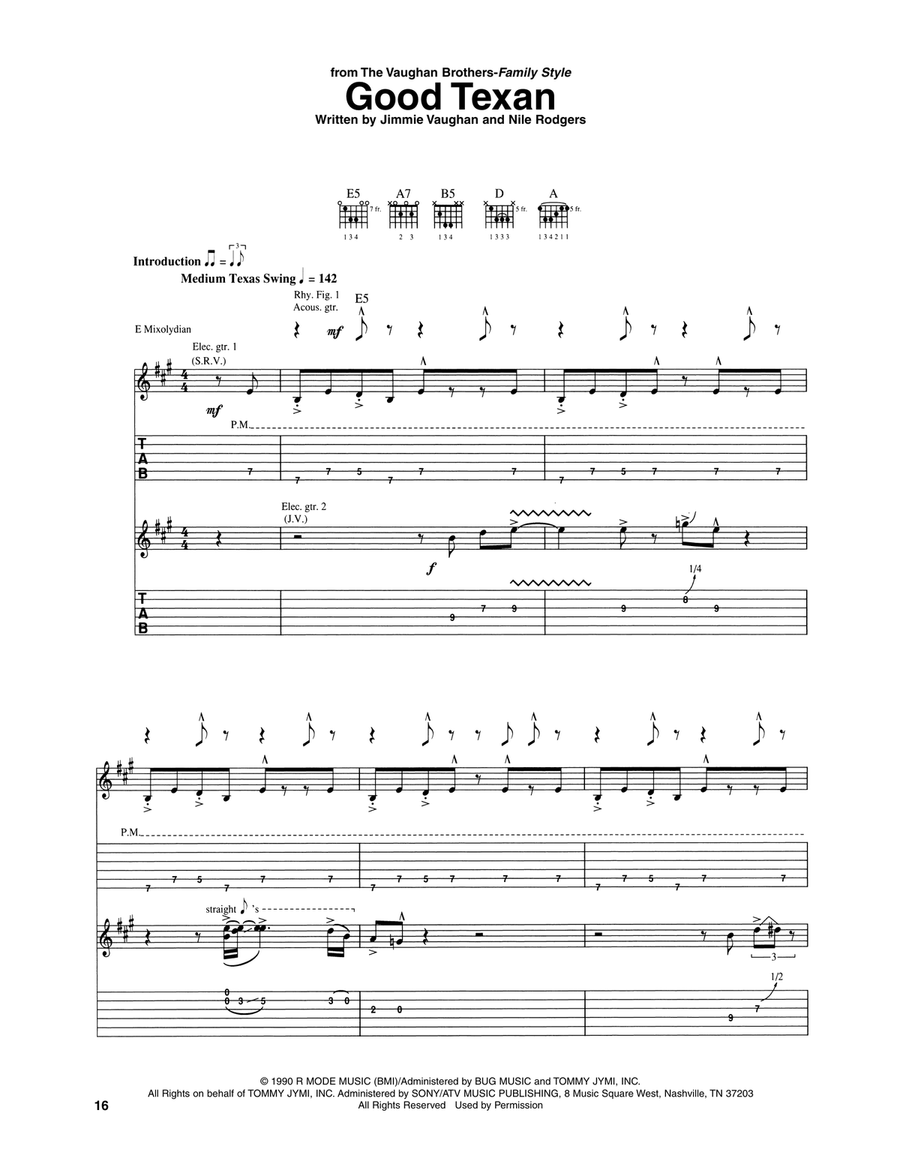 Good Texan Electric Guitar scores gallery preview page 1